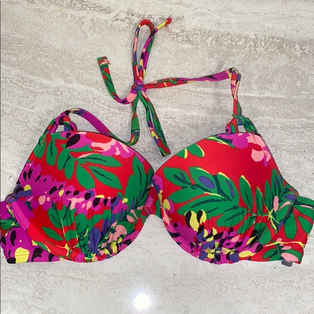 Aerie Blakely floral bikini top 34C